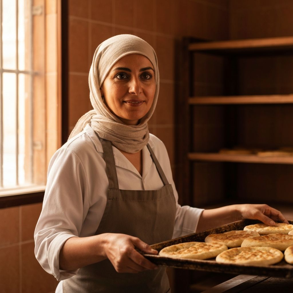 Traditional Baker from Middle East